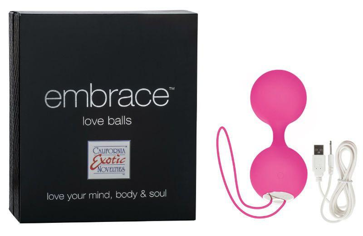 Вагінальні кульки з вібрацією Embrace Love Balls колір рожевий (14648016000000000) - зображення 1