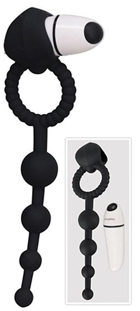 Эрекционное кольцо с цепочкой Vibe Therapy Play Candi Blow Pop цвет черный (19706005000000000) - изображение 1