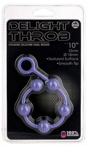 Анальний ланцюжок Delight Throb Anal Beads 10 inch колір фіолетовий (14588017000000000) - зображення 1