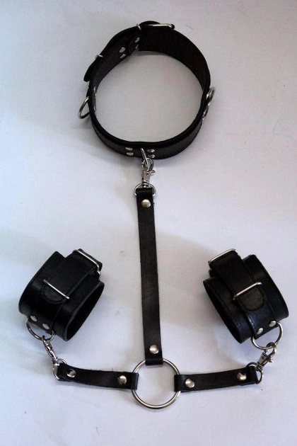 Ошейник с коннектором и наручниками Scappa размер XL (20896000012000000) - зображення 1
