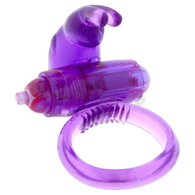 Силіконове ерекційне кільце з вібромасажером колір фіолетовий (00860017000000000) - зображення 1