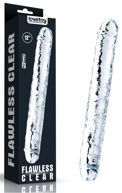 Двойной фаллоимитатор Lovetoy Flawless Clear Double dildo 12 (22205000000000000) - изображение 9