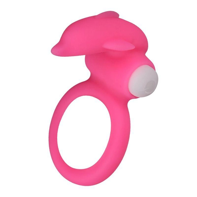 Эрекционное кольцо с вибрацией X-Basic Dolphin Silicone Cockring цвет розовый (13178016000000000) - изображение 1