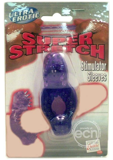 Гелевая насадка на пенис для стимуляции клитора Super Stretch цвет фиолетовый (00826017000000000) - изображение 1