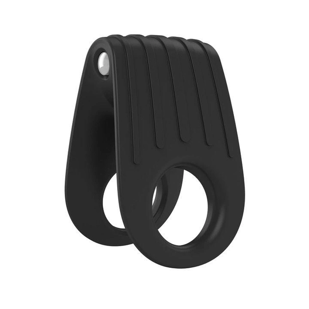 Двойное эрекционное кольцо с вибрацией OVO B12 цвет черный (12389005000000000) - изображение 1