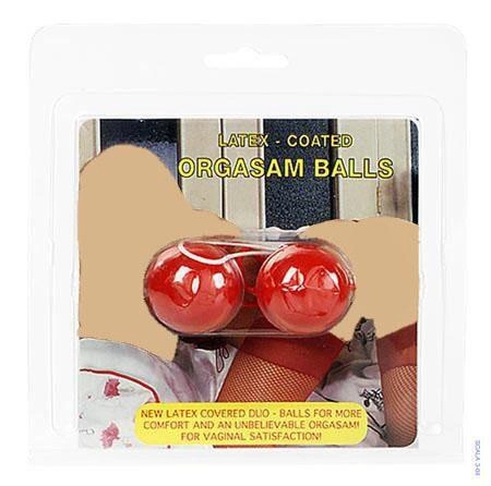 Вагинальные шарики Бен-Ва с латексным покрытием Jiggle Balls цвет красный (00894015000000000) - изображение 2