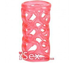 Насадка на пенис с сердцами прозрачная цвет розовый (10903016000000000) - изображение 2