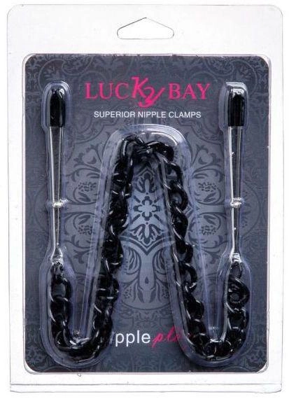 Затискачі на соски Lucky Bay Nipple play пінцет Chain Heavy Metall колір чорний (21949005000000000) - зображення 2