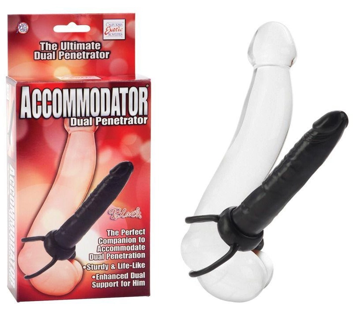 Насадка на пенис для двойного проникновения Accommodator Dual Penetrators цвет черный (11007005000000000) - изображение 2