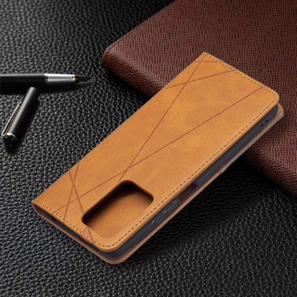 Чехол-книжка с кармашками UniCase Geometric Pattern для Xiaomi Mi 11T / 11T Pro - Brown - изображение 6