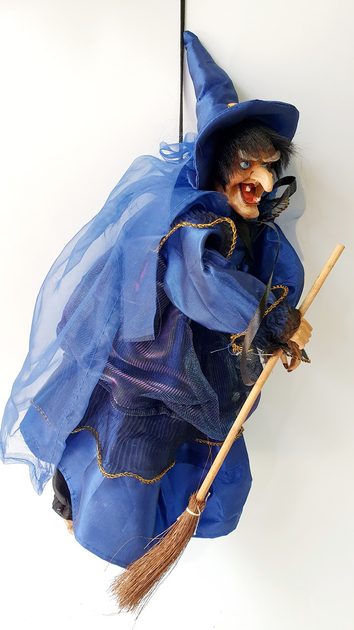 Керамическая тыква на Хэллоуин полистоун Ведьмочка Halloween декор Ведьма