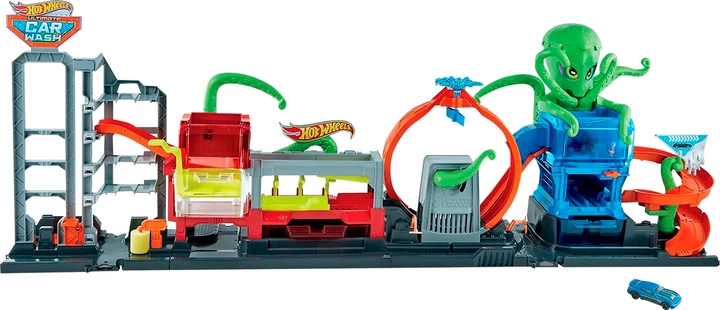 Zestaw do gry Hot Wheels Transformacja kolorów Myjnia samochodowa: Eksplozja kolorów (GTT96) - obraz 2