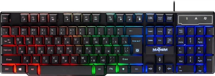 Клавиатура проводная Defender Mayhem GK-360DL USB RGB (45360
