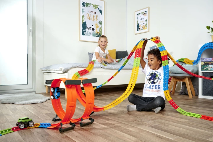 Zestaw elementów dodatkowych do toru Smoby Flexstream Double loop 23 elementy (7600180912) - obraz 13