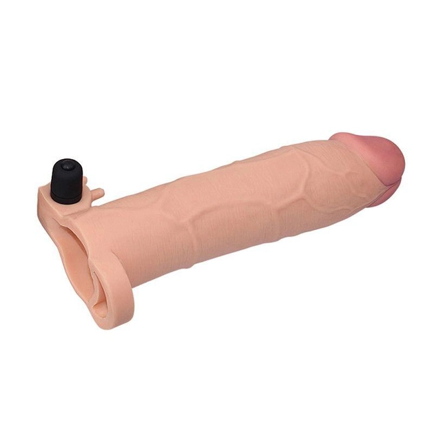 Насадка на пеніс з вібрацією Pleasure X-Tender Series Perfect for 5-6.5 inches Erect Penis колір тілесний (18910026000000000) - зображення 2