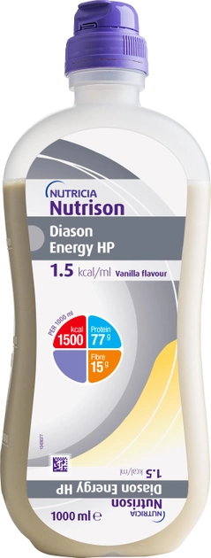 Энтеральное питание Nutricia Nutrison Diason Energy HP со вкусом ванили 1000 мл (8716900580734) - изображение 1