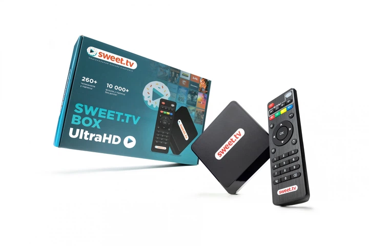 Смарт ТВ-приставка iNext SWEET.TV BOX Ultra HD 1/8 Гб + пакет