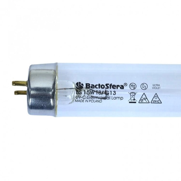 Озонова бактерицидна лампа BactoSfera BS 15W T8/G13 - зображення 1