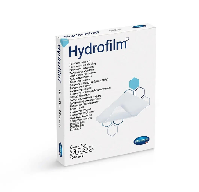 Пов’язка плівкова прозора Hydrofilm 6х7см 1шт - зображення 1