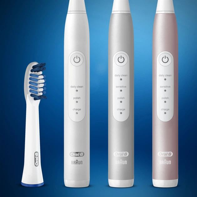 Zestaw szczoteczek elektrycznych Oral-B Pulsonic Slim Luxe 4900 Czarno-różowy - obraz 11
