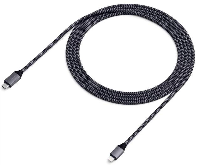 Кабель синхронізації Satechi USB Type-C to Lightning 1.8 м Space Gray (ST-TCL18M) - зображення 3