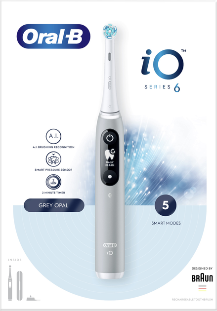 Електрична зубна щітка Oral-B iO 6 Grey (4210201381686) - зображення 2
