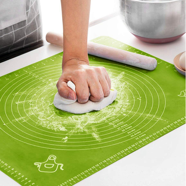 Килимок силіконовий Kitchenio з розміткою Салатовий 40 х 50 см (2000992410540) - зображення 4