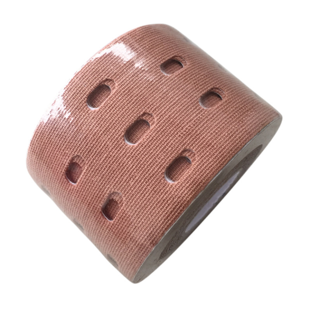Кинезио тейп Kinesiology Tape Madicare Punch перфорированный панч тейп 5см х 5м телесный - изображение 1