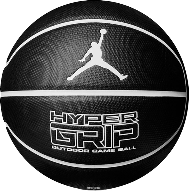Мяч баскетбольный Nike Jordan Hyper Grip 4P Size 7 Black/White/White ...