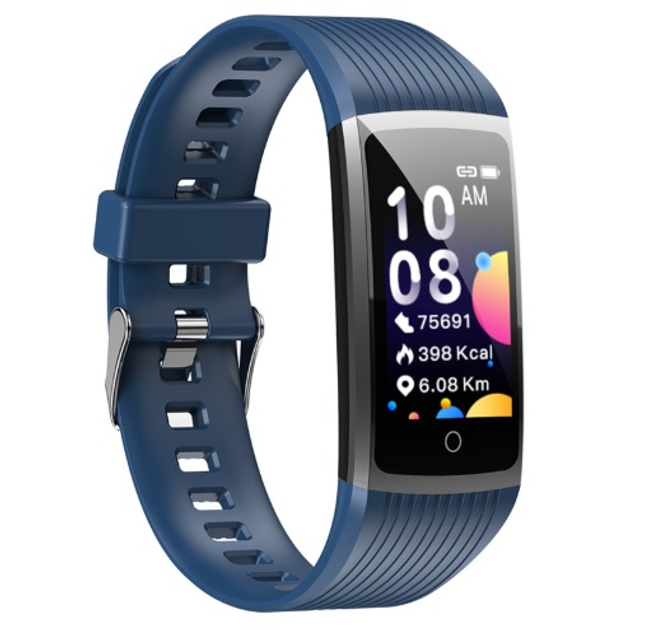 Фитнес-браслет с измерением пульса и давления Smart Band R12 Синий ...