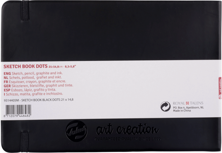 Блокнот для графики и каллиграфии в точку Royal Talens Art Creation Dots 80 г/м2 21 х 15 см 80 л Черный (8712079446482) - Фото 2 Блокнот для графики и каллиграфии в точку Royal Talens Art Creation Dots 80 г/м2 21 х 15 см 80 л Черный (8712079446482) - изображение 2