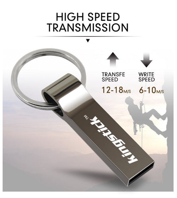 USB Флешка для компьютера 32ГБ Kingstick 32gb металлическая флешка с кольцом - изображение 6
