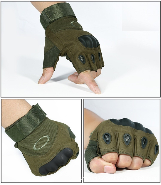 Перчатки без пальців штурмові тактичні чоловічі (AC-7311-Green-M) - зображення 2