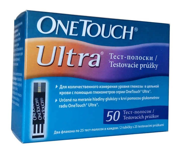 Тест-смужки One Touch Ultra 50 штук (Ван Тач Ультра) - зображення 1