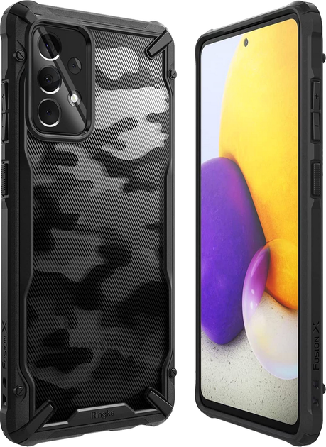 Акція на Панель Ringke Fusion X для Samsung Galaxy A72 Camo Black від Rozetka