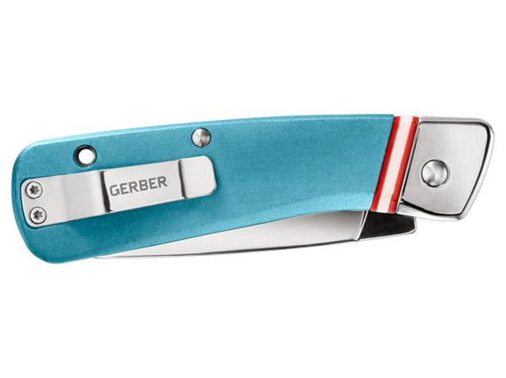 Ніж складаний кишеньковий Gerber Straightlace Modern Blue 30-001664 (Slip joint, /175 мм, сірий) - зображення 1