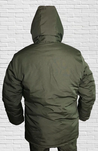Куртка зимняя до -20 Mavens "Хаки НГУ", с липучками для шевронов, куртка бушлат для охоты и рыбалки, размер 50 - изображение 2
