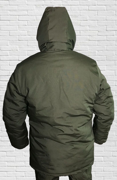 Куртка зимняя до -20 Mavens "Хаки НГУ", с липучками для шевронов, куртка бушлат для охоты и рыбалки, размер 60 - изображение 2