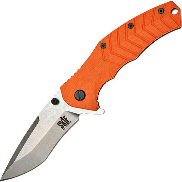 Нож складной SKIF Griffin II SW (длина: 218мм, лезвие: 94мм), оранжевый - изображение 1
