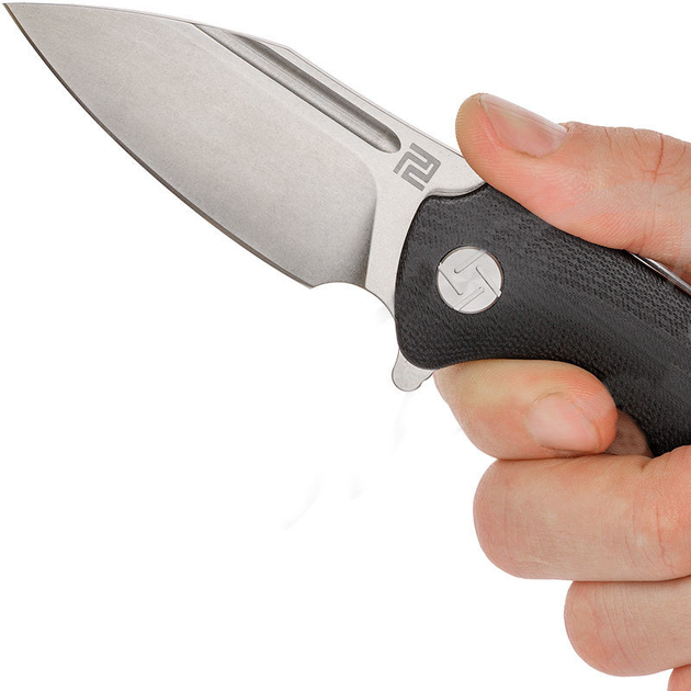 Нож складной Artisan Wren (длина: 220мм, лезвие: 90мм, Polished), черный - изображение 2