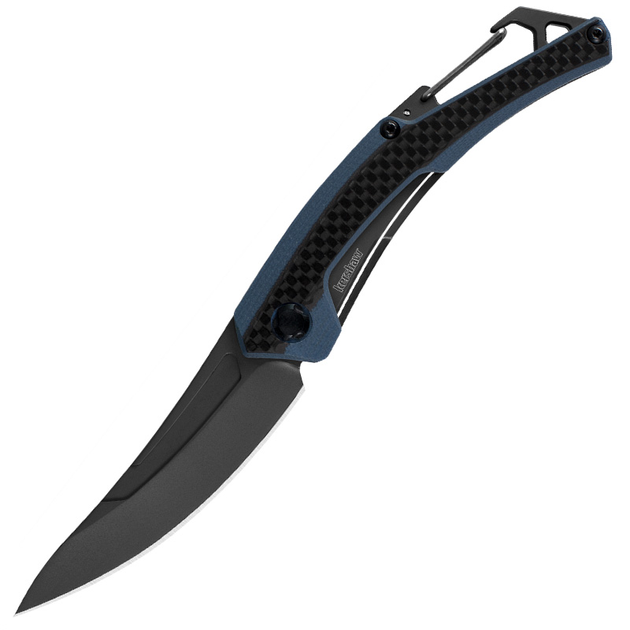 Нож складной Kershaw Reverb XL (длина: 187мм, лезвие: 76мм, черное), синий - изображение 1