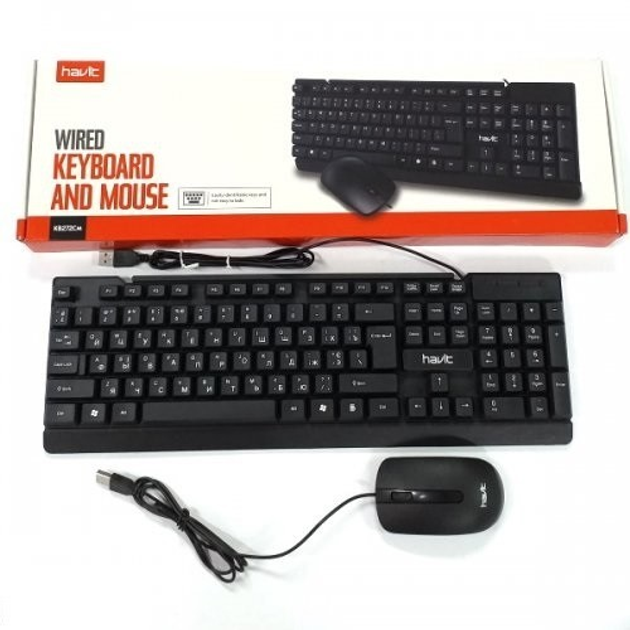Дротова клавіатура+миша HAVIT KB272CM - изображение 2