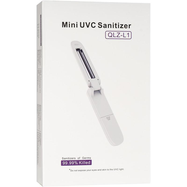 Портативний ультрафіолетовий УФ-Стерилізатор Mini UVC Sanitizer QLZ-L1 White - зображення 2