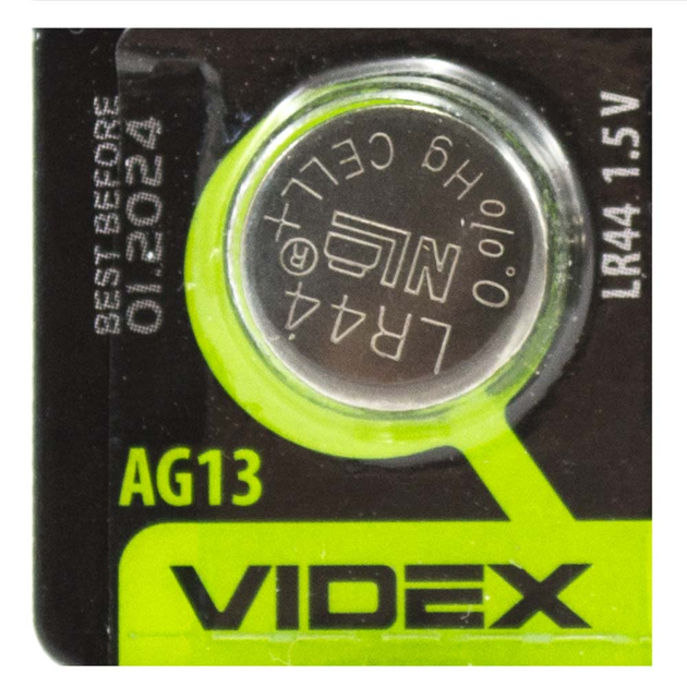 Батарейка VIDEX AG 13 LR44 1,5V Silver – фото, отзывы, характеристики в ...