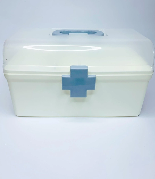Аптечка-органайзер для ліків, контейнер пластиковий для медикаментів, розмір: 22х12х13 см - зображення 1