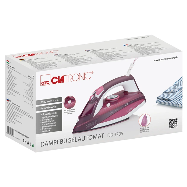 Утюг CLATRONIC DB 3705 2600 Вт - изображение 9