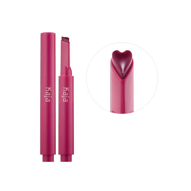 Увлажняющая помада-стик с глянцевым блеском Kaja Heart Melter Lip Gloss Be Mine Stick Be Mine 1.4 г (8806190716385) - изображение 4
