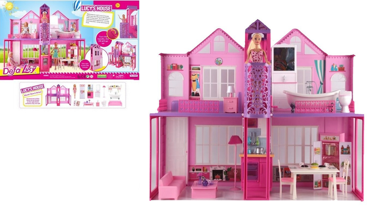 Кукольный дом, свет, звук. эффект, в комплекте куклы, мебель, в/к 68*8*44 см