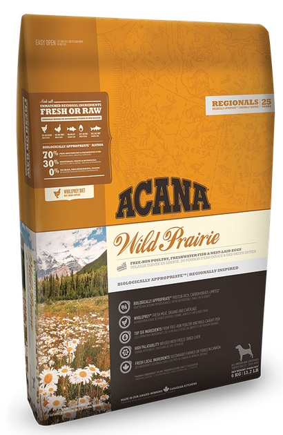 Сухой корм для собак Acana Wild Prairie для всех пород с курицей и индейкой 11.4 кг (a54011) - Фото 1 Сухой корм для собак Acana Wild Prairie для всех пород с курицей и индейкой 11.4 кг (a54011) - изображение 1