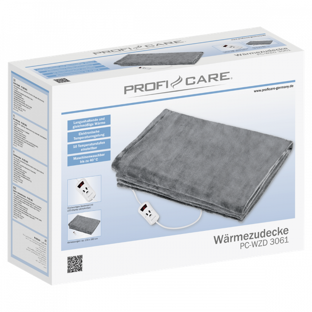 Электрическая простыня PROFI CARE PC-WZD 3061 130*180см - Фото 5 Электрическая простыня PROFI CARE PC-WZD 3061 130*180см - изображение 5